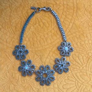 COACH blue pave stone statement necklace